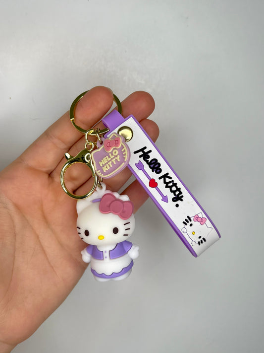 Purple Hello Kitty Keychain