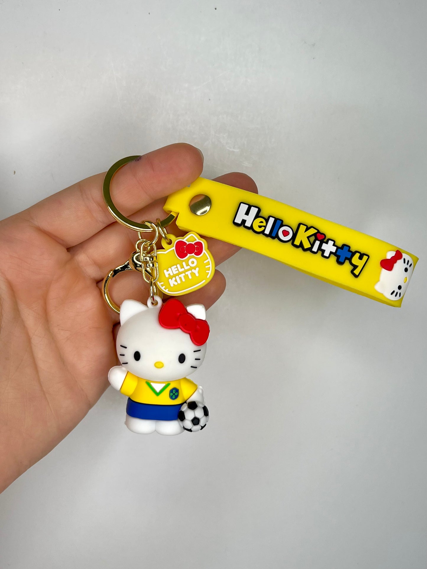Soccer Player Hello Kitty Keychain