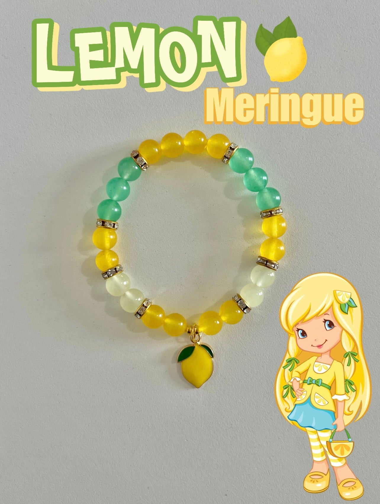 Lemon Meringue Beaded Bracelet