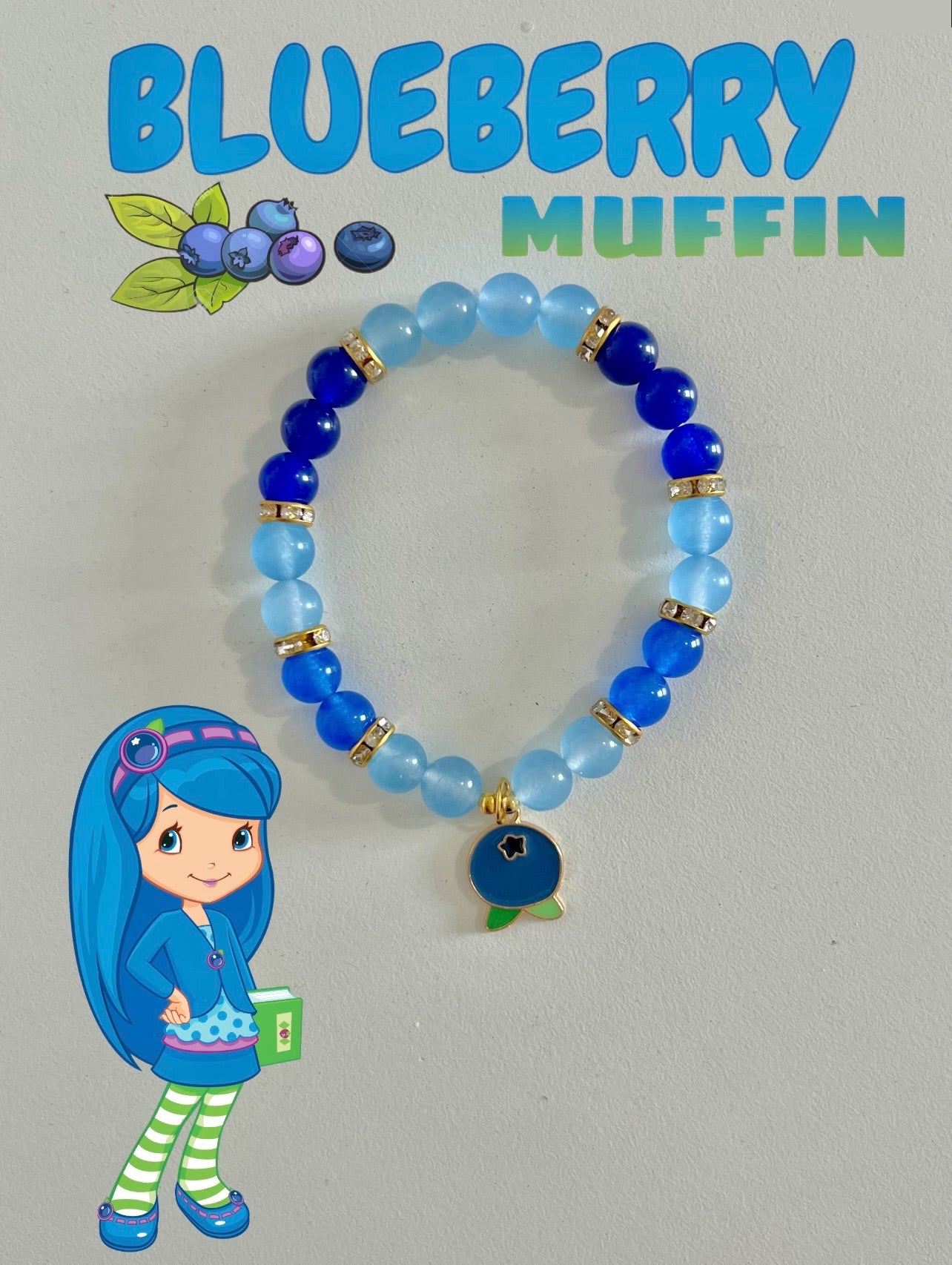Blueberry Muffin Beaded Bracelet