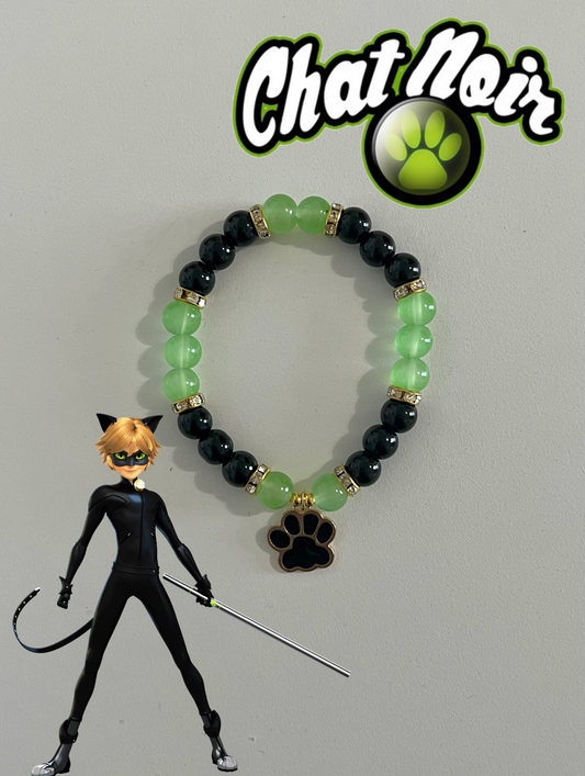 Cat Noir Beaded Bracelet