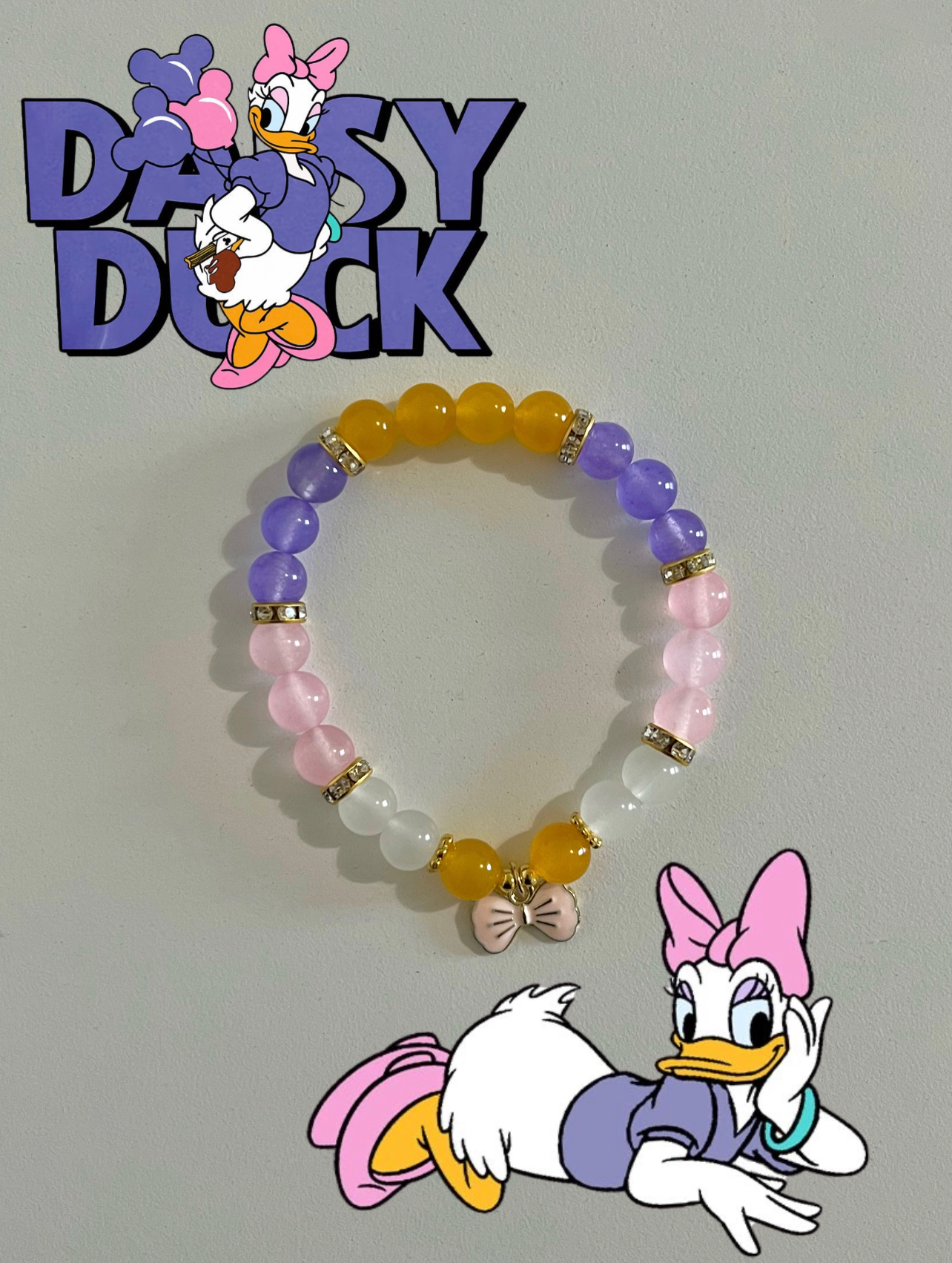Daisy Duck Beaded Bracelet